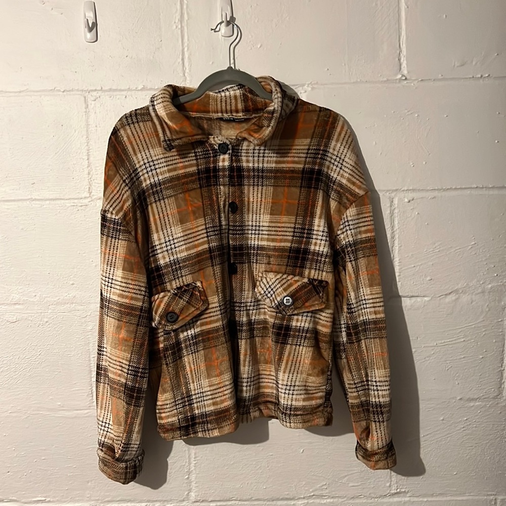 Fleece flannel! Worn once so pretty much brand new!